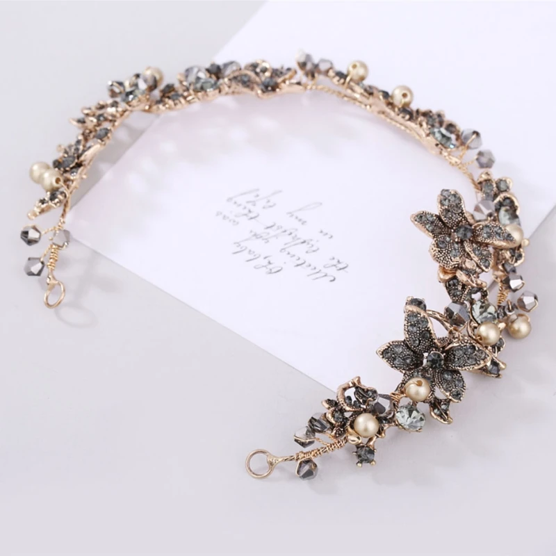 

Baroque Headband Antique Luxury Vintage Hair Band Bride Wedding Headpieces Tiara