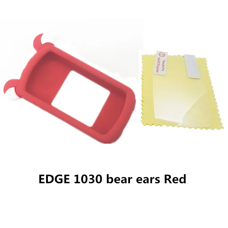 Garmin EDGE 1030 GPS для велосипеда, код для верховой езды, силиконовый защитный чехол с ушками медведя/кошачьими ушками, фирменный неоригинальный - Цвет: bear ears Red