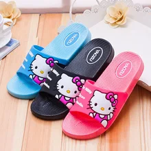 Hello Kitty Indoor household slippers Male and female style There are three colors of blue, black, pink, and you can choose