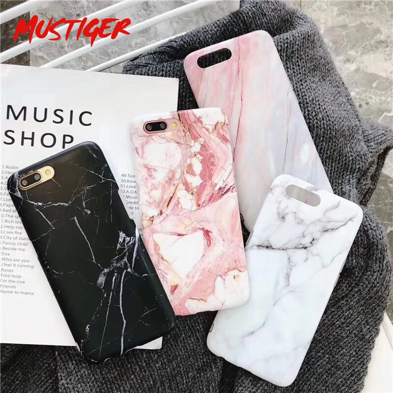 

MUSTIGER Luxury Matte Marble Veins Phone Case For iPhone X XS XR 7 8 Plus For iPhone 6 6s XS Max Case Soft Silicon TPU Cover