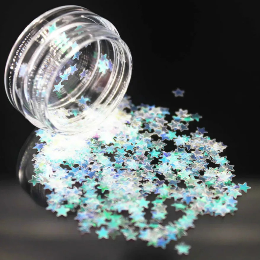 

1Pcs Transparent Star Scales Acrylic Powder Nail Tips Nail Glitter Crystal Powder Manicure Salon Tools Nail Acrylic Powder V8