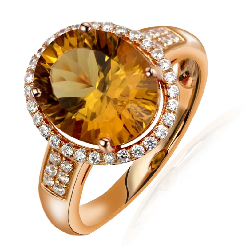 

Natural Citrine Ring 925 Sterling silver Yellow Crystal Woman Fashion Fine Elegant Jewelry Princess Queen Birthstone Gift