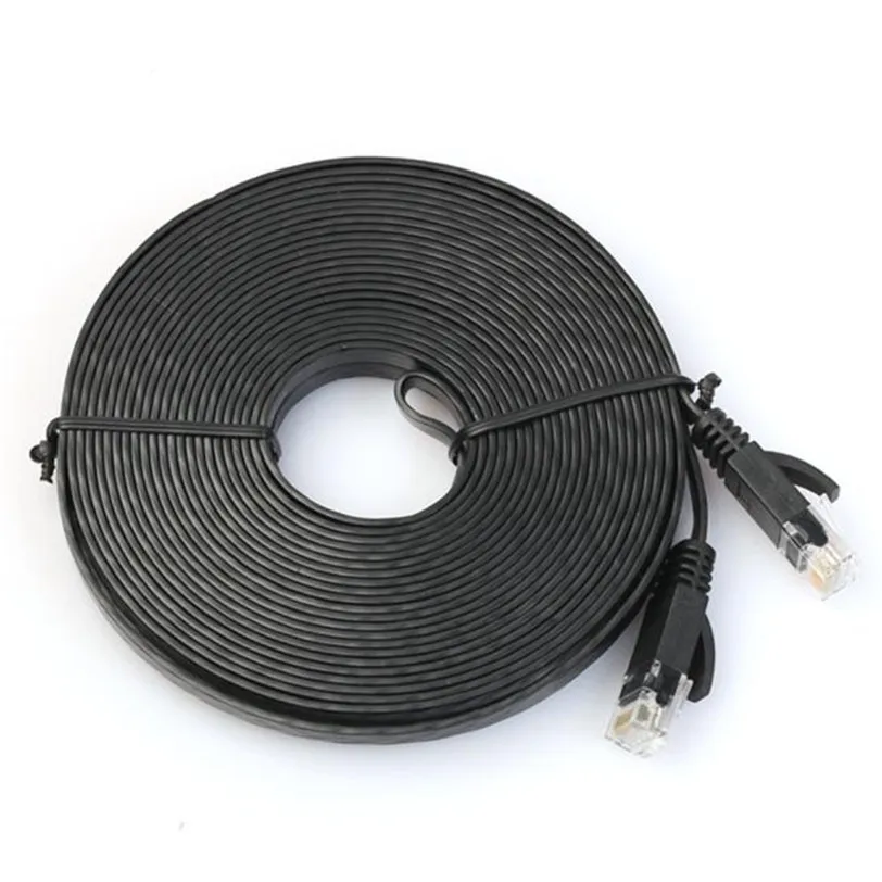Плоский сетевой Ethernet коммутационный кабельный модем Cat6 маршрутизатор RJ45 для