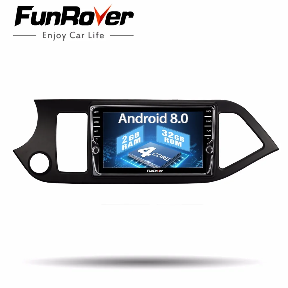 

Funrover IPS Android 8.0 2 din gps dvd Car Multimedia player For KIA MORNING PICANTO Left Hand Car 2011-2017 radio stereo navi