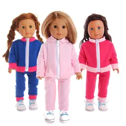 3 Милая спортивная одежда, подходит для 18 дюймов американские куклы, подходит для 43 см куклы, давать детям лучший подарок на день рождения