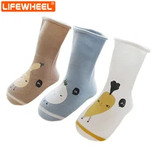 LifeWheel/Носки с рисунком для маленьких мальчиков и девочек, дышащие Повседневные носки, носки из чесаного хлопка для детей 0-5 лет