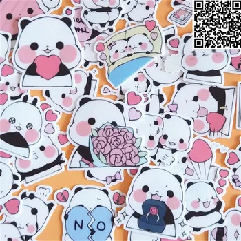 

40 Pcs Cartoon panda Sticker for Luggage Skateboard Phone Laptop Moto Bicycle Wall Guitar/Eason Stickers/DIY Scrapbooking