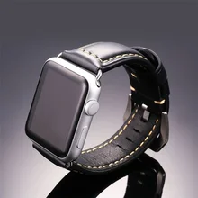JANSIN ремешок из натуральной кожи для Apple Watch Series 4 44 мм/40 мм группа iwatch Series 5 4 3 2 1 42 мм/38 мм спортивный браслет ремень