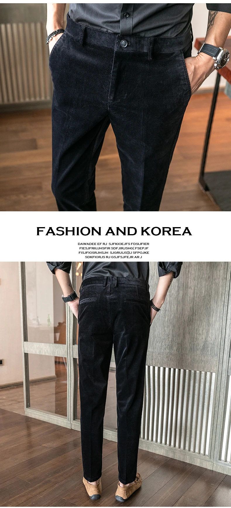 Зимние мужские классические ретро вельветовые брюки с флисовой подкладкой, мужские винтажные облегающие брюки черного кофейного коричневого цвета