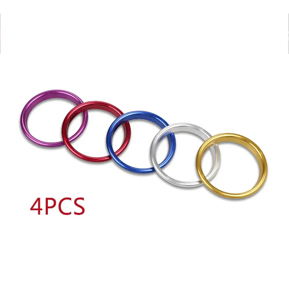 4 piezas de aire acondicionado de salida de aire anillos brillantes coche decorativo anillos Interior decoración brillante tira para Audi A3