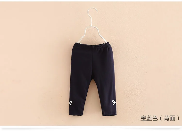 2018 Baby Kids Children Cotton Princess Cute Pretty Bow Print Pearl Knee Length Basic Capri Little Girls Leggings Summer (2)