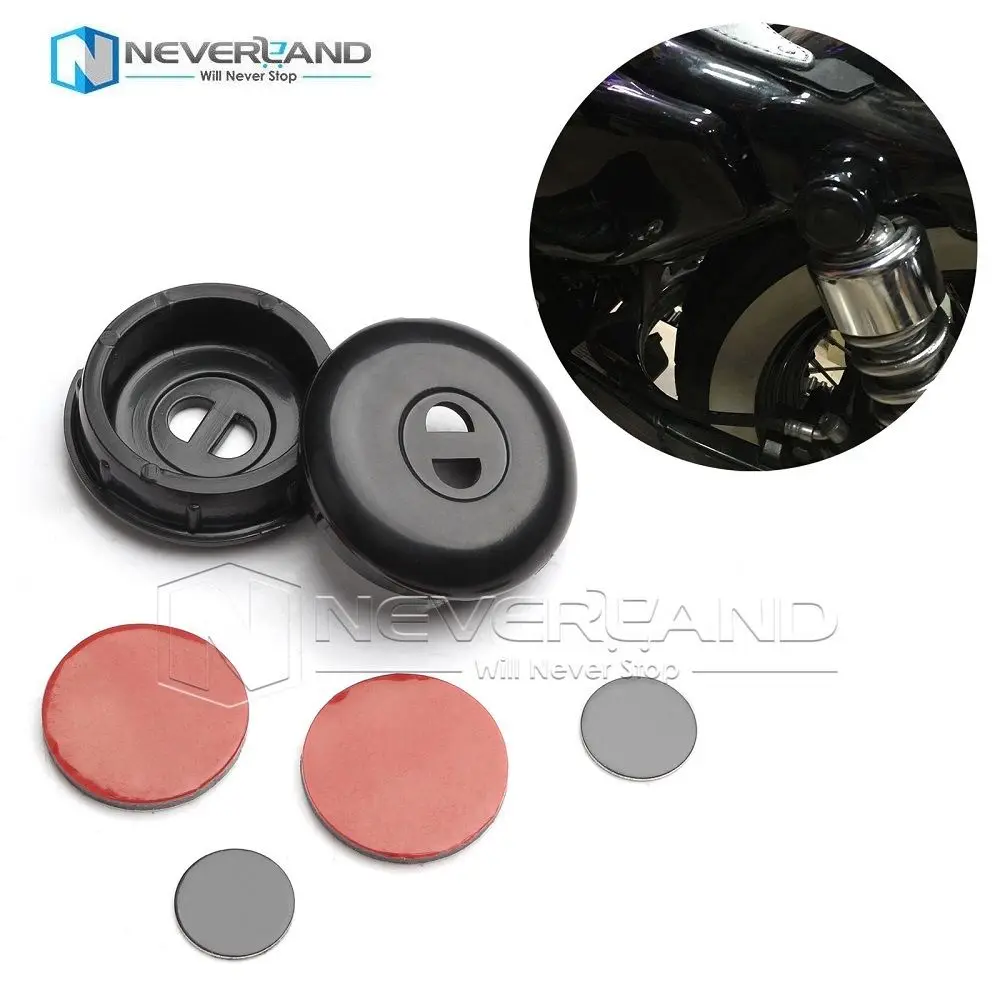 Neverland 2pcs Black Motorcycle Shock Bolt Cover Kit For Harley 2004