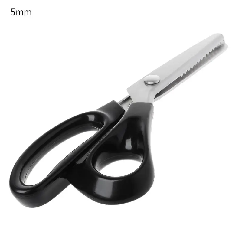 23.5cm Zig Zag Sewing Cut Dressmaking Tailor Shear Pinking Scissor Leather Craft - Цвет: 5mm