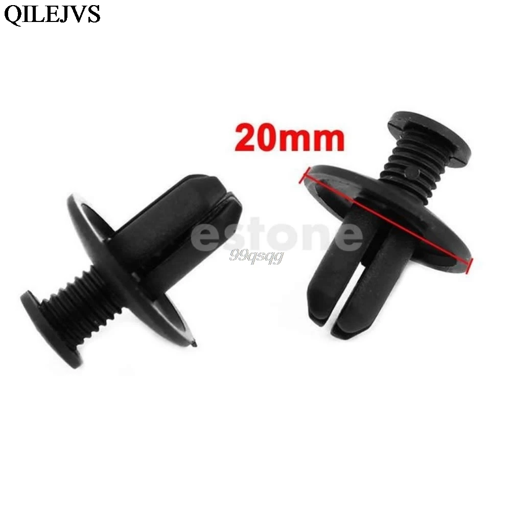 

New 8mm Car Hole Dia Plastic Rivets Fastener Fender Bumper Push Pin Clips 20pcs Drop shipping