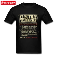 Estampado vintage técnico eléctrico diccionario divertido camiseta con término hombres Retro UK manga corta Camiseta de algodón