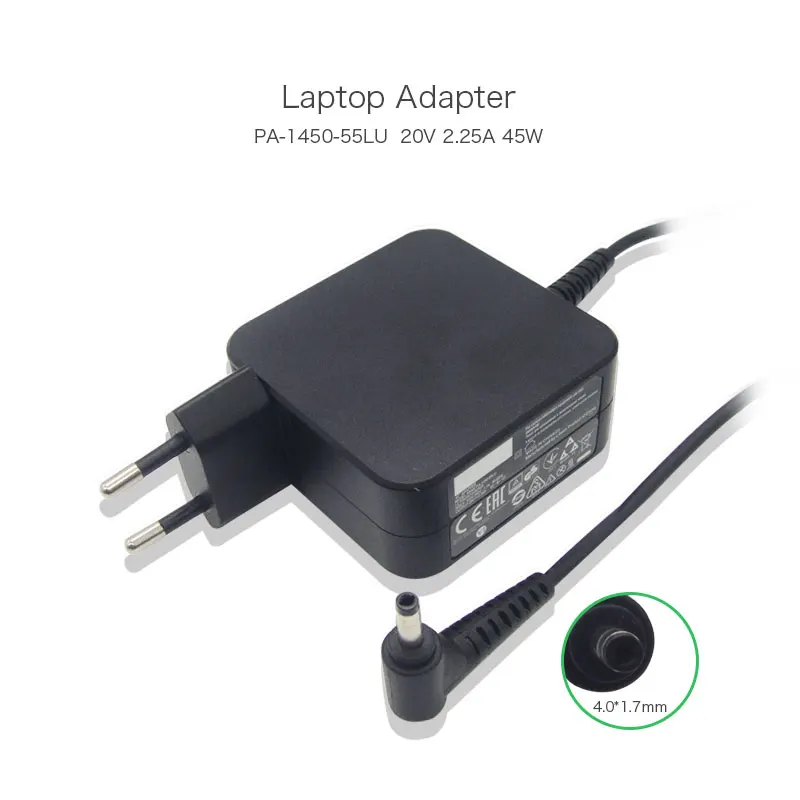 Genuine 20V 2.25A 4.0*1.7mm 45W EU plug Laptop Adapter For Lenovo