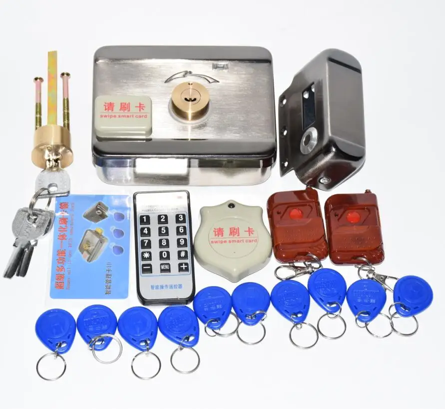 Wireless 4 Remote Control Door Lock Electronic Anti theft Lock For Home