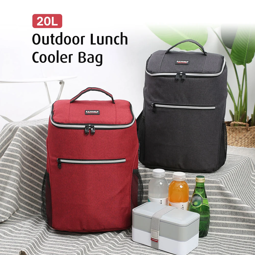 

20L Outdoor Insulated Bag Cooler Luch Tote Thermal Bento Bag Beach Camping BBQ Picnic Food Freshness Cooler Grocery Shoulder Bag