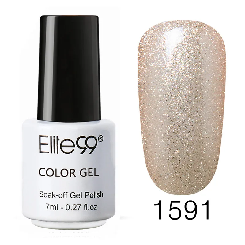 Elite99 Гель-лак для ногтей 7 мл Лак для ногтей гель UV Vernis Цвет Гель-лак для ногтей лак для верхнего и базового покрытия гель грунтовка Лаки UV лака, светодиодный светильник для маникюра, покрытие для ногтей, полустойкое к - Цвет: 1591