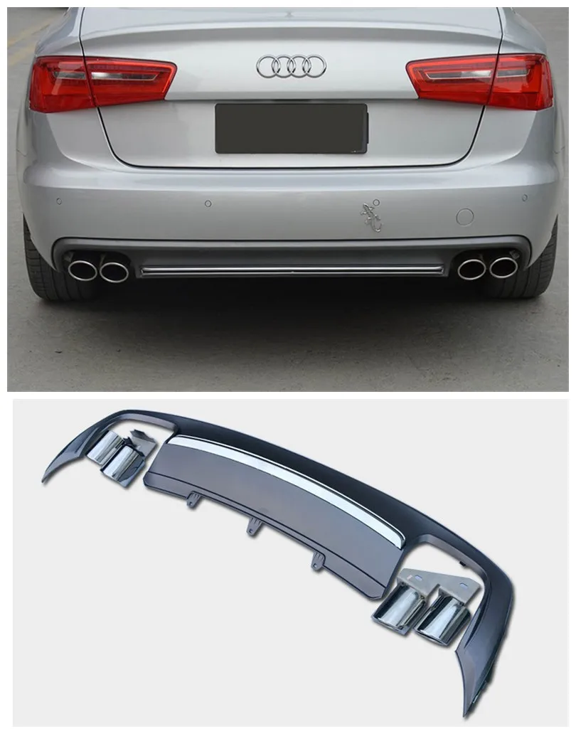 Задний спойлер для Audi A4 B9 2013 2014 2015 2016 высококачественный полипропиленовый бампер