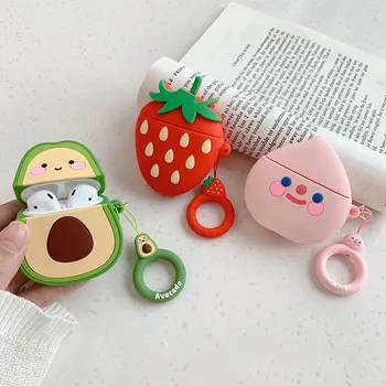 

Cute Cartoon For Apple Airpods Case Funny Cartoon Protective Cover Bluetooth Earphone Case Fashion Silicone Cases Headset Bags