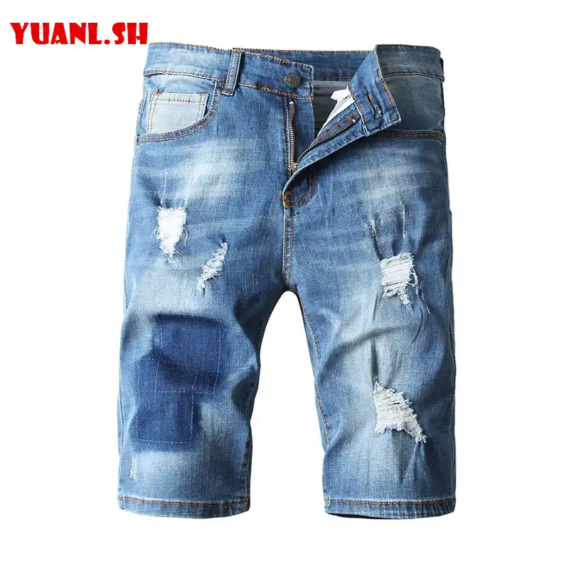 dark blue jean shorts mens