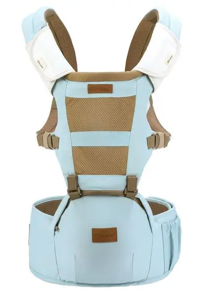 Эргономичный baby Carrier младенческой Детские Hipseat Перевозчик фронтальная эргономичный кенгуру Обёрточная бумага слинг для малыша путешествия 0-36 м - Цвет: blue