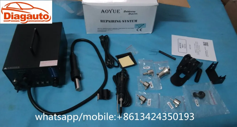 latest full set Aoyue 968A+ 3 in 1 Digital Hot Air Rework Station Iron ...