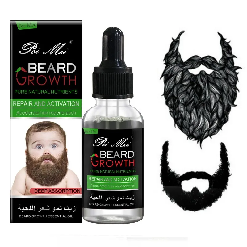 30ml Natural Organic Beard Oil Beard Wax Hair Loss Products Leave-In Conditioner Groomed Beard Growth Products