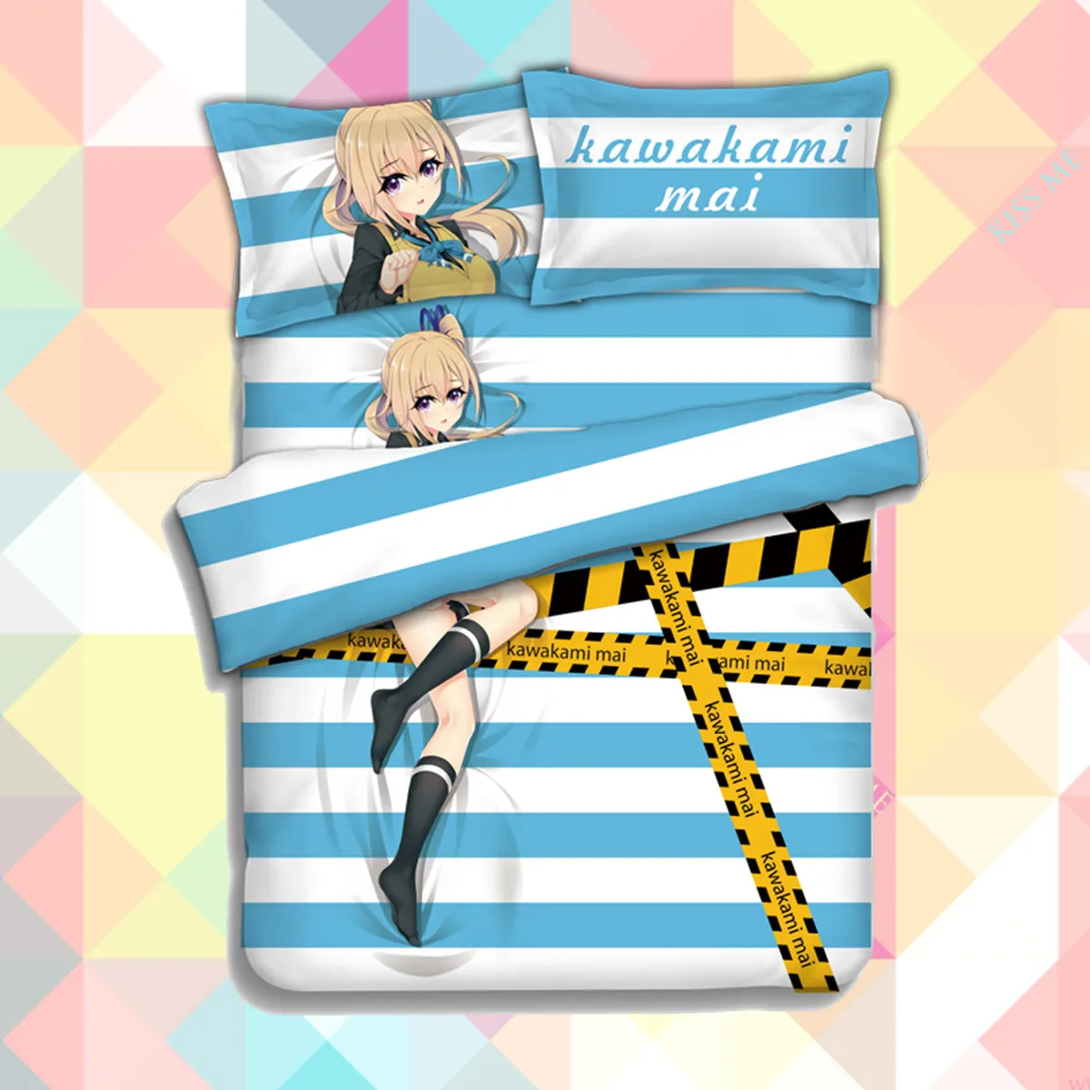 

Anime Cartoon Musaigen no Phantom World Quilt Cover Bedding Set With Pillow Cases Bed Sheet Duvet Cover Set 4pc No.CP201601042