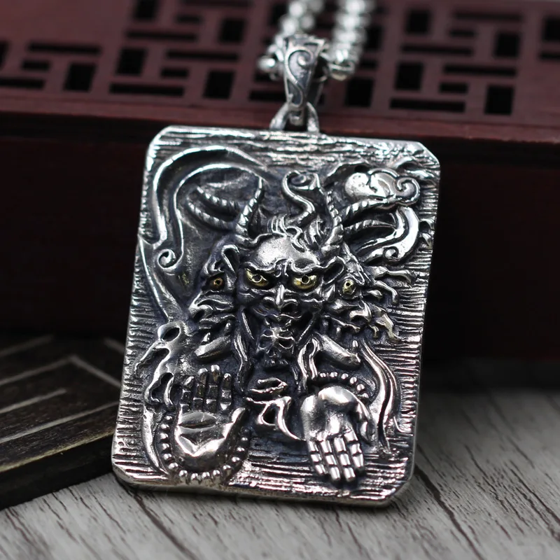 

Sterling Silver 925 To Create Personalized Domineering Tag Thai Silver Ghosts Pendant Men And Women Pendant Price
