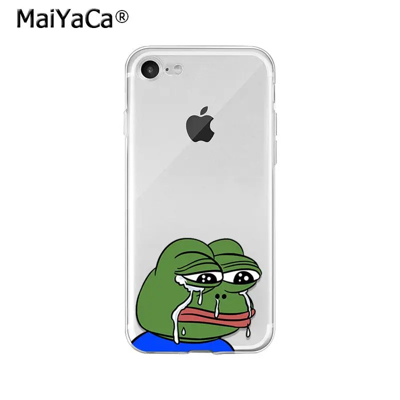 MaiYaCa Sad Frog pepe meme TPU мягкий высококачественный чехол для телефона для iPhone X XS MAX 6 6S 7 7plus 8 8Plus 5 5S XR - Цвет: A4