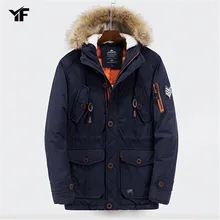 YF, большой размер, теплая верхняя одежда, зимняя куртка, Мужская ветрозащитная куртка с капюшоном, Теплая мужская куртка, мужские парки, размер