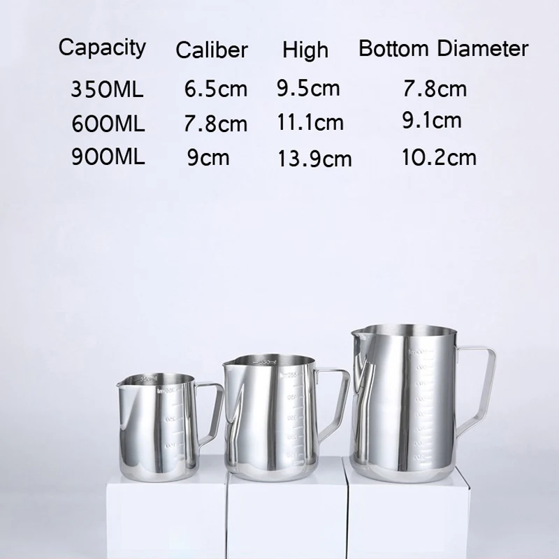 Stainless Steel With Scale Mark Milk Frothing Jug Coffee Pots Coffee Pitcher Barista Art Coffee Latte Coffee Accessories