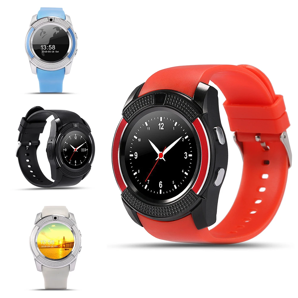 

Bluetooth V8 Smart Watch Health Clock Fitness Bracelet Pedometer SIM GSM Card Smart Watch for iOS/ Android