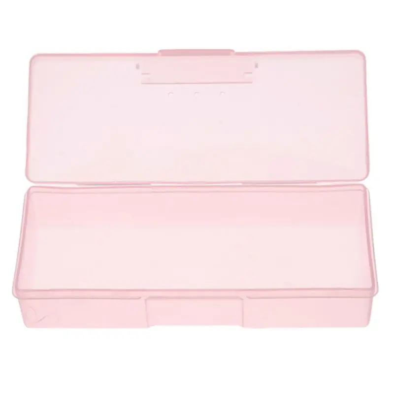 

19 x 7.5 x 3.8 cm Plastic Transparent Nail Supplies Tools Storage Box Buffer Files Push Grinding Blocks Organizer Case New
