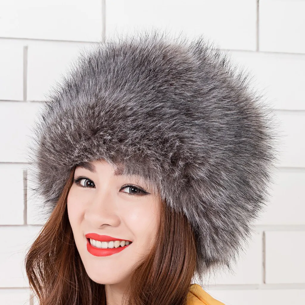 CHAMSGEND, женская зимняя теплая шапка, новинка, для взрослых женщин и мужчин, зимние наушники, теплые, искусственный мех, вязаная шапка, модная, одноцветная, уникальный дизайн, шапка#35