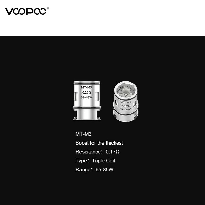 Оригинальные сменные катушки VOOPOO MT 3 шт./лот для испарителя Maat Sub ohm Tank/Voopoo ALPHA Zip/ALPHA