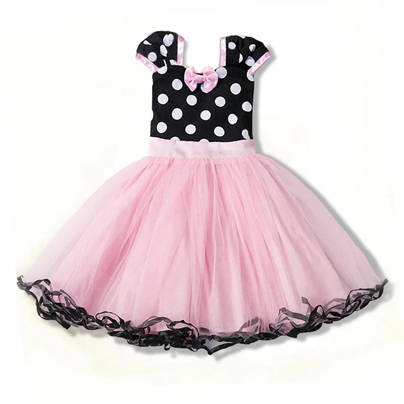 

Girls Cartoon Tutu Dress Baby Minnie Tulle Tutus with Dots Bow-knot Mouse Kids Birthday Party Cosplay Dress Ballet Tutu Dresses