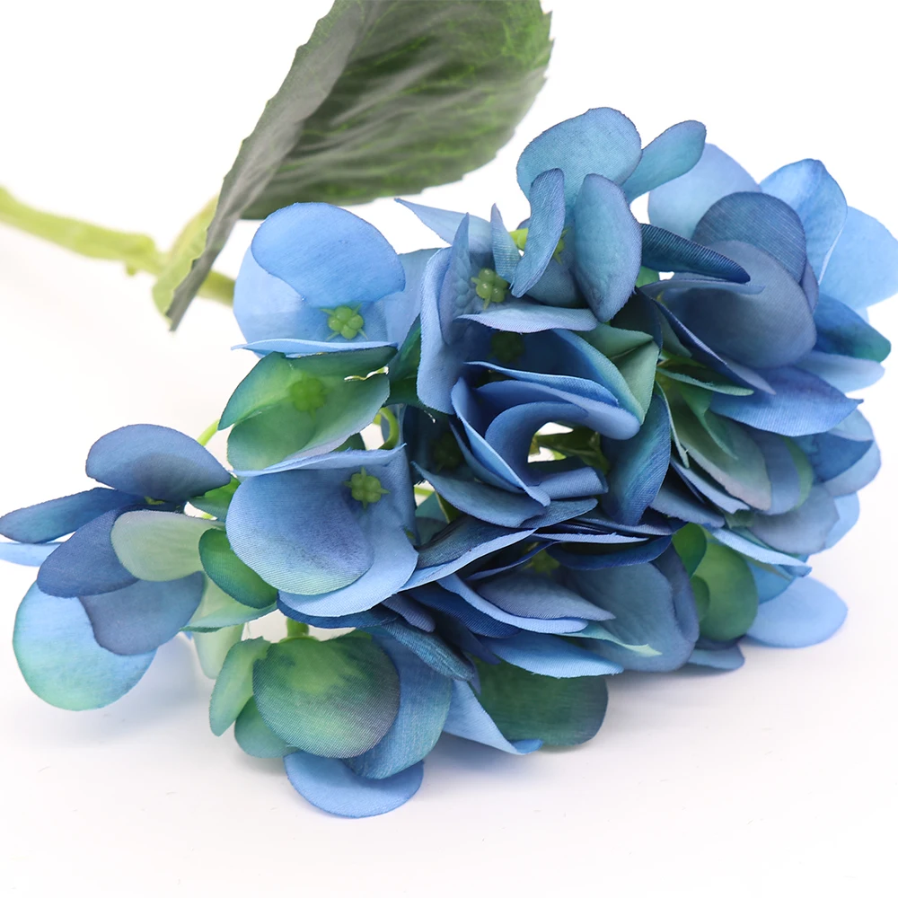 Искусственная Гортензия Шелковый цветок DIY декоративный цветочный букет diy Свадебная вечеринка день рождения гостиная украшение букет невесты - Цвет: royal blue