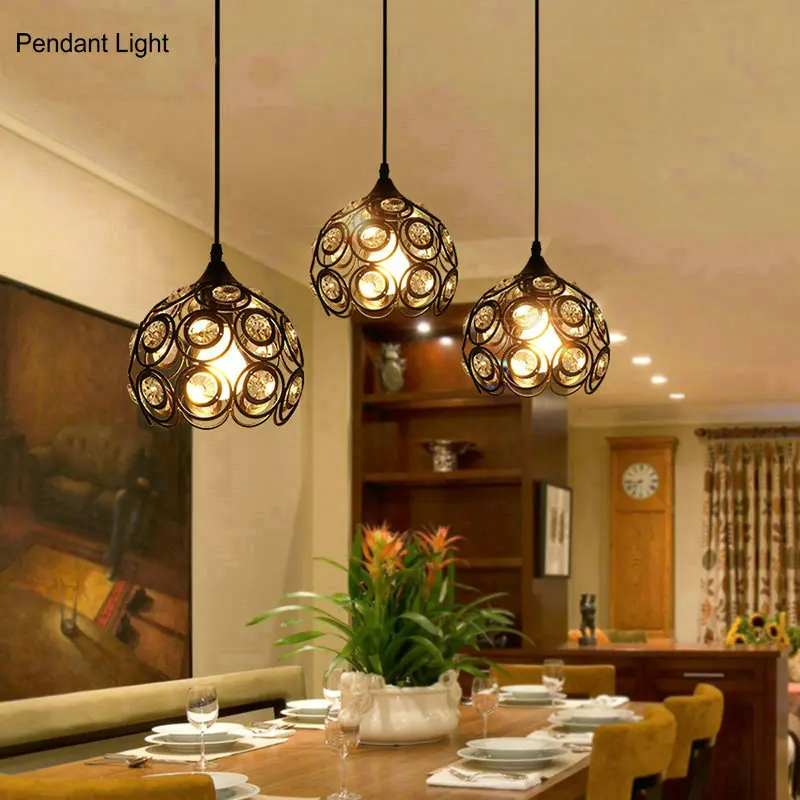 Modern Nordic Crystal Pendant Lights Led Ceiling Light Lamps for Home Bedroom Aisle Light Kitchen Crystal E27x1 led lamp 1