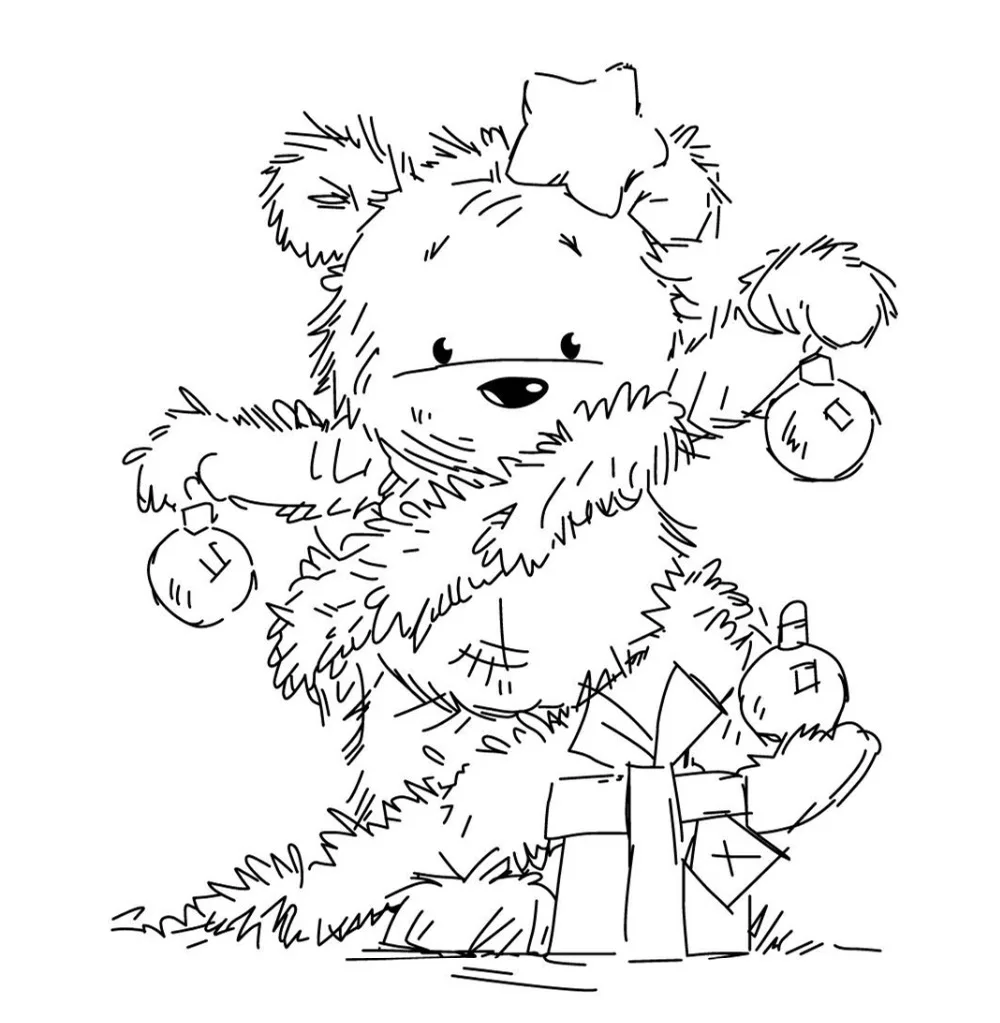 Рождественский медведь чистый штамп для скрапбукинга для Скрапбукинг прозрачный силиконовый прорезиненный DIY Фото декоративные украшения A205