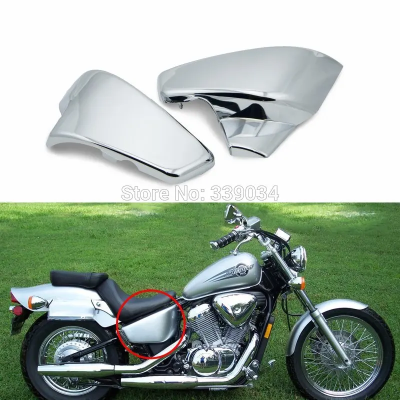 New Motorcycle Chrome Battery Side Covers For Honda Shadow VLX Deluxe