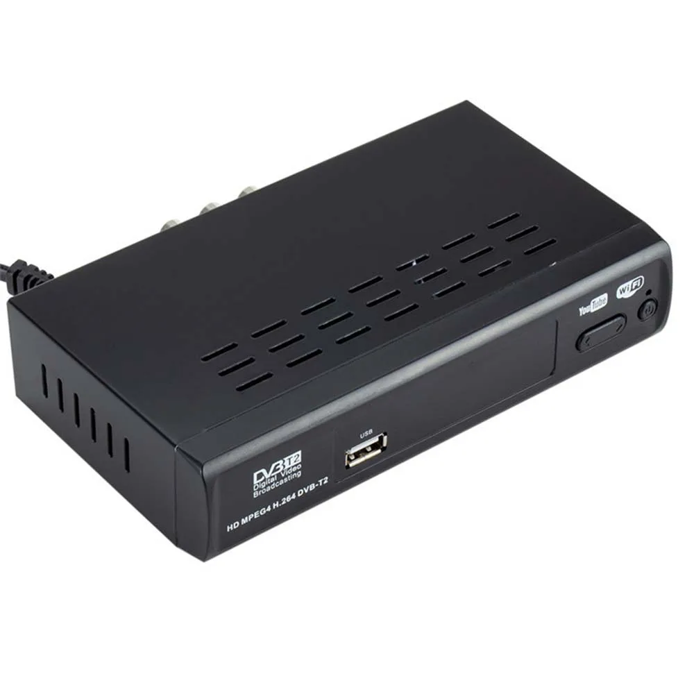 YuBeter DVB-T2 ТВ приставка HDMI RCA CVBS Ypbpr RCA коаксиальный 1080P HDMI цифровой спутниковый приемник цифрового видео вещания