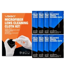 Professional VSGO Brand 8pcs Pack Microfiber Lens Cleaning Cloth Kit For SLR DSLR Camera Lens Microscope Telescope And Glasses.