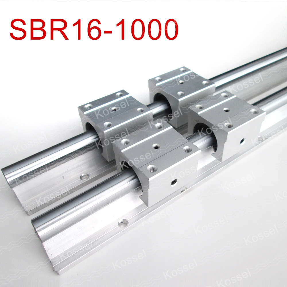 

2pcs SBR16-1000mm linear guide + 4pcs SBR16UU block for cnc parts