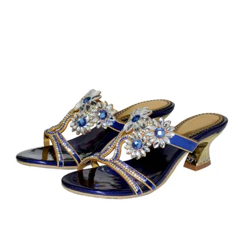 

Christia Bella Fashion Women High Heels Sandals Bohemian Style Thin Heels Party Wedding Sandals Diamonds Ladies Elegant Shoes