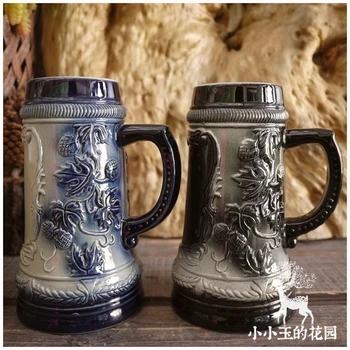 

"Relaxed Rural living in afternoon" Wild Of Blueberries And Raspberries.The printed Embossed German Beer Mug