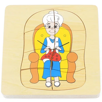 

Infant Wooden Toy Puzzle Child Toy Baby Child Life Cycle Woman Growth Puzzle Early Kindergarten Teaching Aid