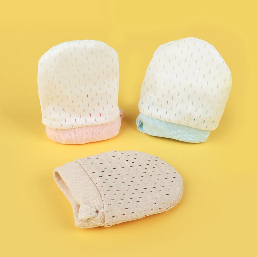 1Pair Summer Ice Silk Baby Gloves Soft Adjustable Anti Scratching ...